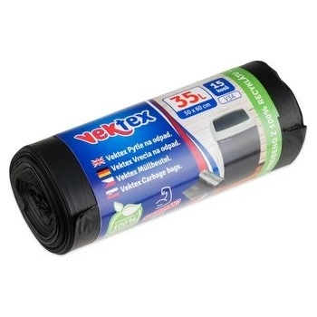 Vektex sáčky odp. V3C zatah. 22µm 35l 20ks černé