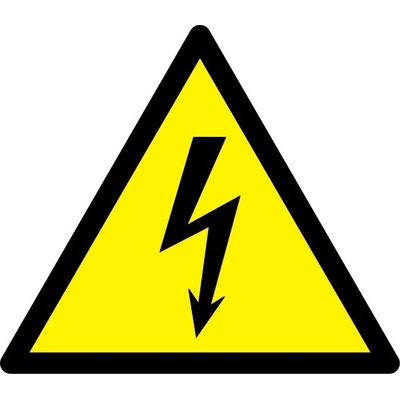 Varovné značení, výstraha před elektrickým napětím – hliníkový kompozit, 200×173 mm