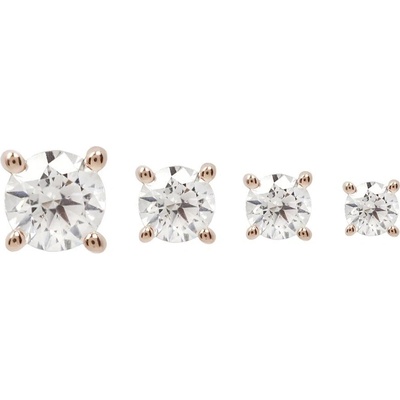 Buddha jewelry Buddha jewelry bezzávitová koncovka piercingu ze 14 kt zlata 585/1000 s čirým zirkonem žluté zlato 2,5 mm