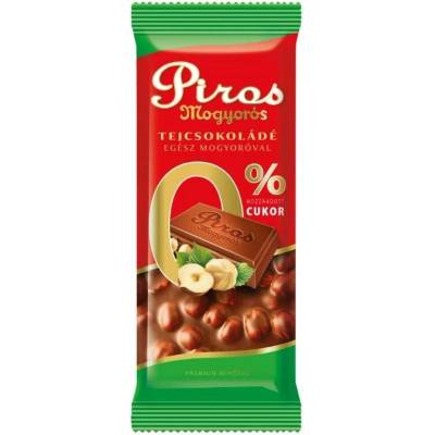 Piros Mogyorós Bezlepková Mléčná s lískovými oříšky bez přidaného cukru 70 g