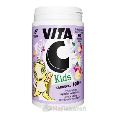 Vitabalans Vita C Kids Karneval 100 mg mnd 90 tabliet