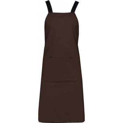 Kariban Pánská zástěra z organické bavlny čokoládová