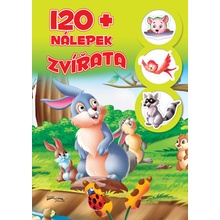 FONI Book Pracovní sešit se samolepkami Zvířata 120 nálepek CZ verze 21x30cm