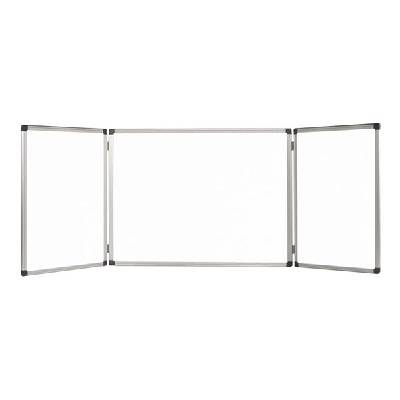 Тройна бяла дъска Bi-Office Магнитна, с алуминиева рамка 120x180 / 120x360 cm (802025-TR09020509770)