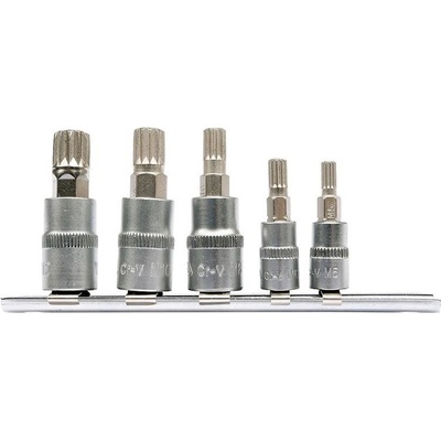 Sada bitů 5 ks (CrV 6150) Yato, vícezubé (SPLINE)