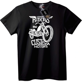 NOONEBRAND Тениска Легендарни Ездачи Custom Motors 1967 - 6XL, Black