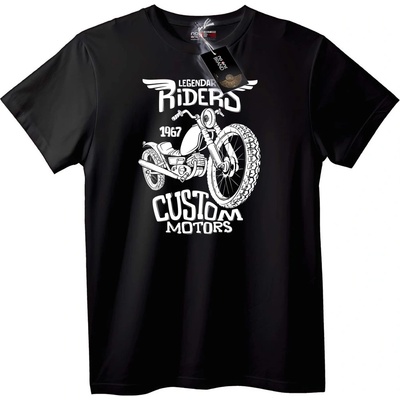 NOONEBRAND Тениска Легендарни Ездачи Custom Motors 1967 - 6XL, Black