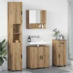 vidaXL Комплект мебели за баня 4 бр. Дъб 61 x 35 x 64 см (3392982)