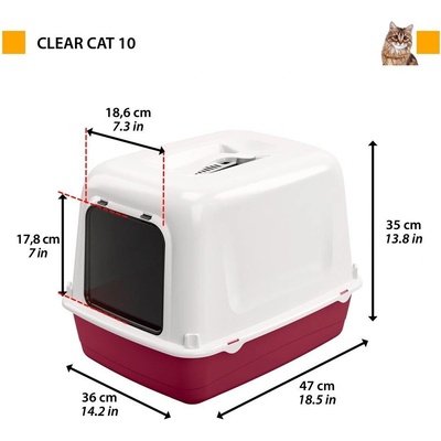 Ferplast Clear Cat 10 Toaleta 47 x 36 x 35 cm