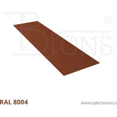 Brons Rovinný plech 550 x 2000 mm cihlově červená