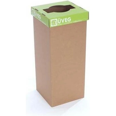 Recobin "Office", Odpadkový kôš na triedený odpad, recyklovaný, HU popis, 50 l, zelená