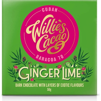Willie's Cacao Ginger Lime 70%, 50 g