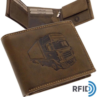 GreenDeed kožená peňaženka s potlačou rfid