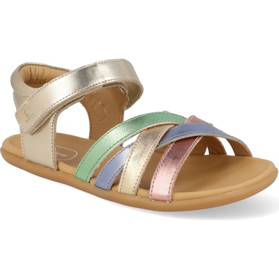 Tip Toey Joey Criss Cross Champagne/Metal blue/Metal green