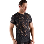Svenjoyment Stylish Burnout Effect Short Sleeved Shirt 2162232 Black M