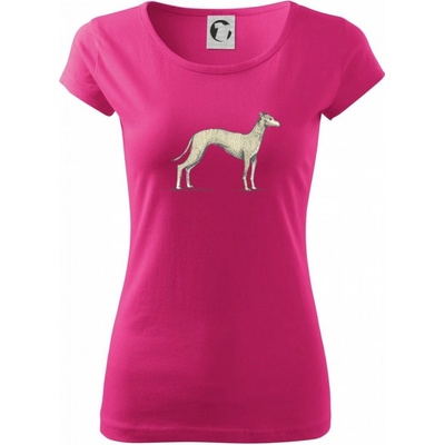 Vintage Whippet Pure dámske tričko Purpurová