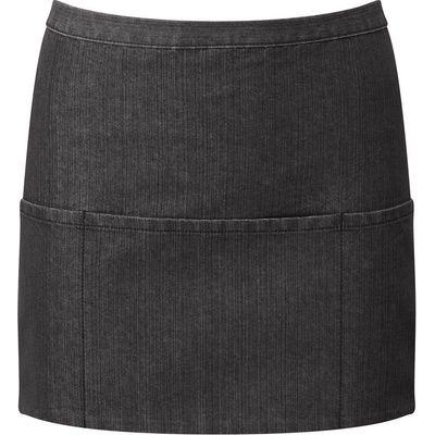 Premier Workwear Krátka čašnícka zástera s vreckami Čierny denim