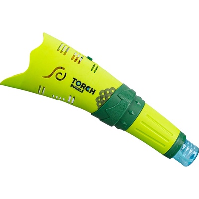 Bublifukovač pochodeň 26 cm na baterie se světlem červená zelená