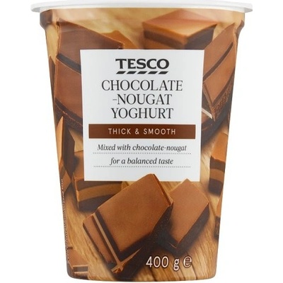 Tesco Jogurt čokoládovo-nugátový s bifidogénnou a acidofilnou kultúrou 400 g