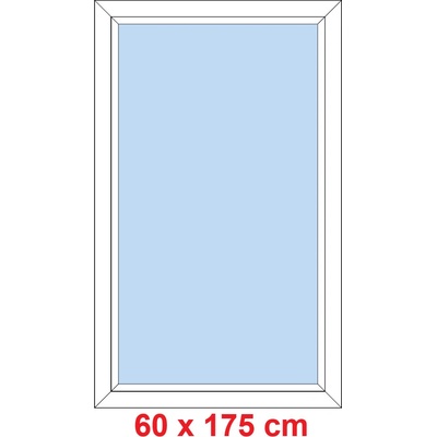 Soft Plastové okno 60x175 cm, FIX neotevíravé, Antracit struktura/bílá