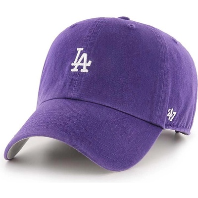 47 brand Памучна шапка с козирка 47 brand MLB Los Angeles Dodgers в лилаво с апликация (B.BSRNR12GWS.PPB)