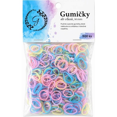 Pevné elastické gumičky do vlasů 500 ks – pastelové – Zbozi.Blesk.cz