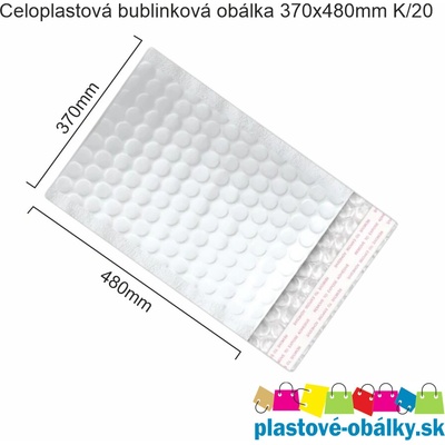 Celoplastové bublinkové obálky Rozmer: K/20 370x480