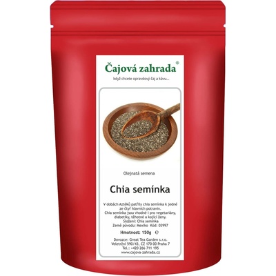 Čajová zahrada Chia semínka – šalvěj hispánská 150 g ℮