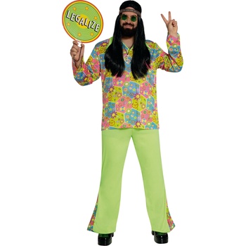Image 1 of Fiestas Guirca Мъжки костюм - Хипи Размер - Възрастни: L
