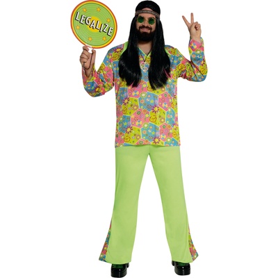 Fiestas Guirca Мъжки костюм - Хипи Размер - Възрастни: L
