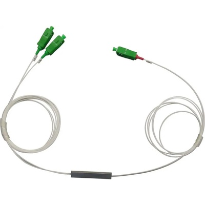 Conneu Оптичен PLC сплитер 1х2 с SC-APC конектори, Blockless, Conneu (CNPLC-102-SCA1-SCA1-BL)