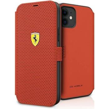 Ferrari Калъф за телефон Ferrari FESPEFLBKP12SRE On Track Perforated за iPhone 12 mini 5.4", червен (FER000434)