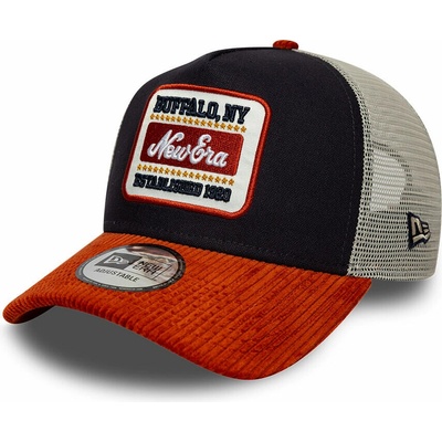 New Era Branded Patch Cord 9FORTY A-Frame Trucker Navy / Warm Flame