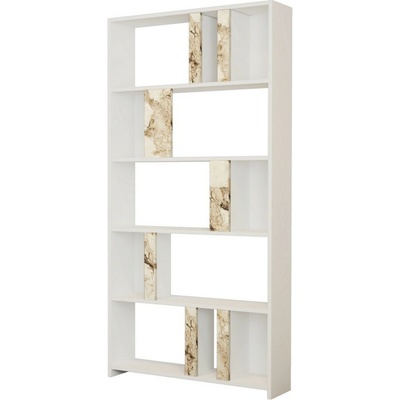 Knižnica Lime White Marble and White