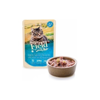 Sam's Field True Fillets With White Fish & Green Peas pro kočky 85 g
