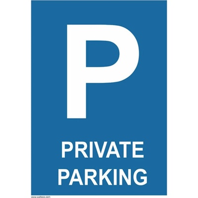 Walteco Private parking 210x297mm, formát A4, plastová tabulka , 20306