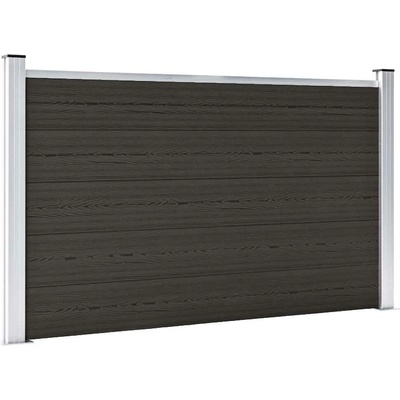 vidaXL Plotový dílec WPC 180 x 105 cm černý
