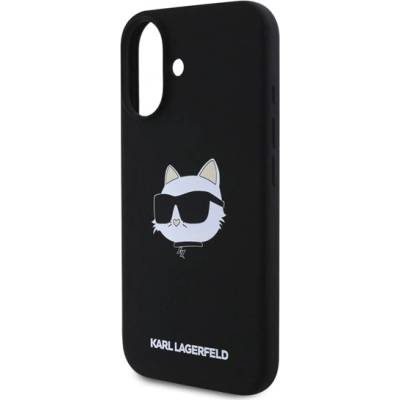 CG Mobile iPhone 16 KARL LAGERFELD ТЕЧЕН СИЛИКОНОВ ПРОТЕКТОР ЗА ТЕЛЕФОНИ MAGSAFE Силиконов протектор за телефон, удароустойчив, MagSafe, ЧЕРЕН KLHMP16SSCHPPLK (KLHMP16SSCHPPLK)
