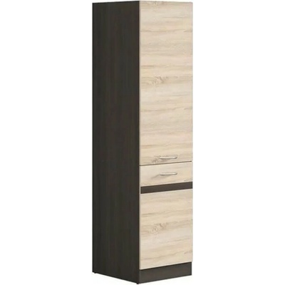 BRW Potravinová skříň JUNONA D2D/50/195 L dub sonoma/wenge – Zboží Dáma