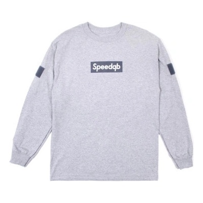 Speedqb Box logo dlouhý rukáv tričko Speedqb šedá