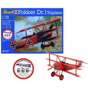 Revell Стартов комплект самолет 74116 - Fokker DR. 1 Triplane (1: 72)