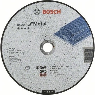 BOSCH Dělicí kotouč rovný expert for metal a 30 s bf, 230 mm, 3,0 mm