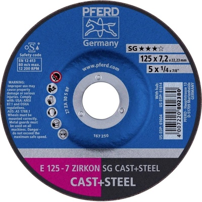Pferd Brúsny kotúč lomený 125 x 22.23 mm 62212747 10 ks