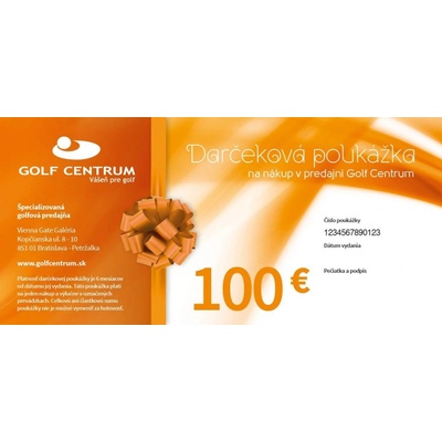 Darčeková poukážka v hodnote 100 EUR Nedefinované