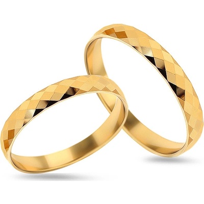 iZlato Forever snubní prstýnky s gravírováným vzorem SKOS006