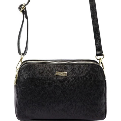 MiaMore Tříoddílová malá kožená crossbody kabelka no. 046 černá