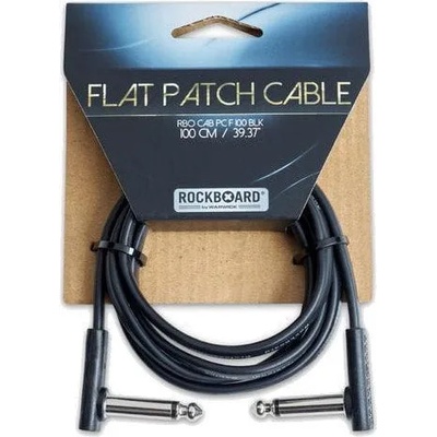 RockBoard Flat Patch Cable 100 cm Ъглов - Ъглов Пач кабел (RBO CAB PC F 100 BLK)