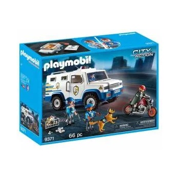 PLAYMOBIL Детски комплект Playmobil, City Action, Полицейски транспорт за пари, 2909371