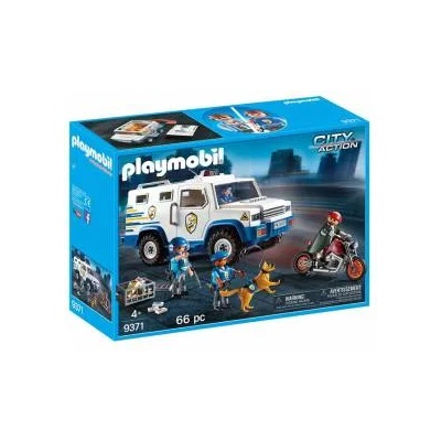 PLAYMOBIL Детски комплект Playmobil, City Action, Полицейски транспорт за пари, 2909371