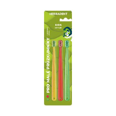 Herbadent Triplepack Kids zubní kartáček s ultrajmnými vlákny